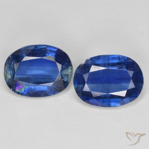 2.92ctw Naturale Blu navy Cianite, Ovale, SI