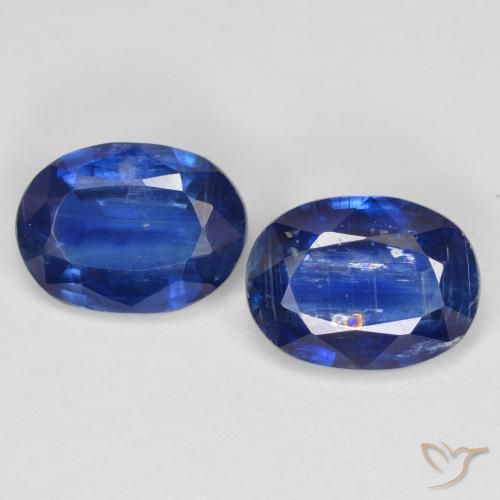 2.85ctw Naturale Blu scuro Cianite, Ovale, SI