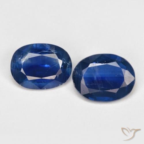 2.54ctw Naturale Blu scuro Cianite, Ovale, SI