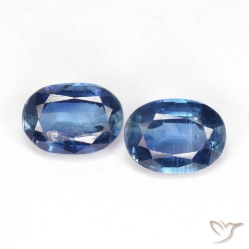 2.19ctw Naturale Blu scuro Cianite, Ovale, VS-SI