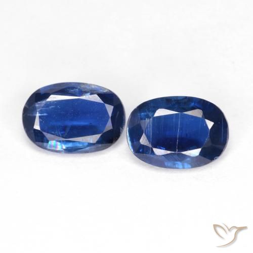 1.68ctw Naturale Blu scuro Cianite, Ovale, VS-SI