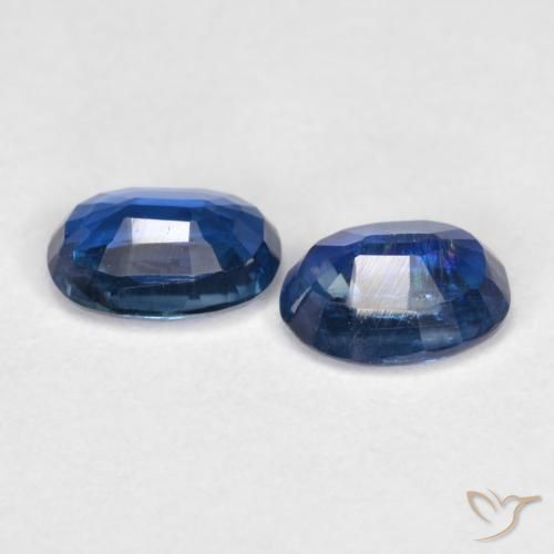 Gemme di Cianite Blu navy naturale da 2.05 ct, Ovale, SI