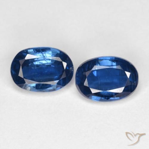 2.14ctw Naturale Blu navy Cianite, Ovale, SI