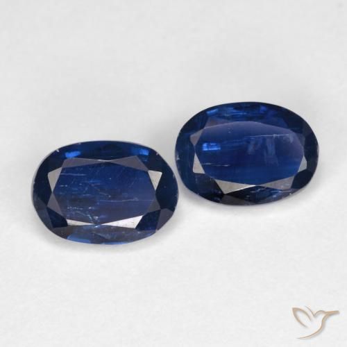 1.96ctw Naturale Blu scuro profondo Cianite, Ovale, SI