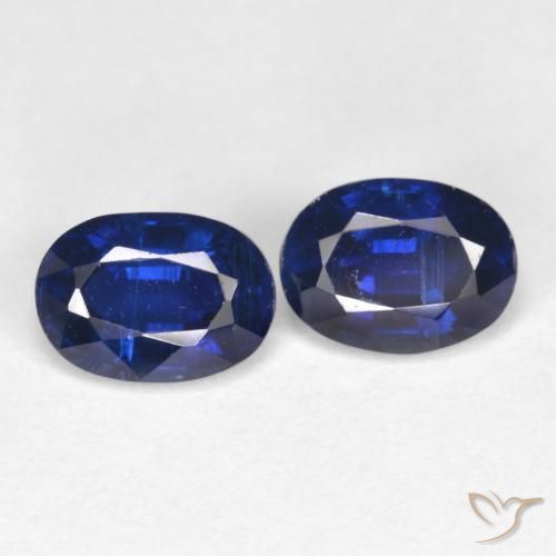 Gemme di Cianite Blu navy naturale da 2.00 ct, Ovale, SI