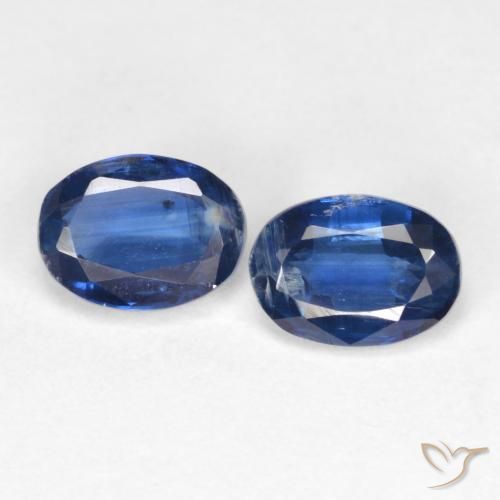 2.10ctw Naturale Blu navy Cianite, Ovale, SI