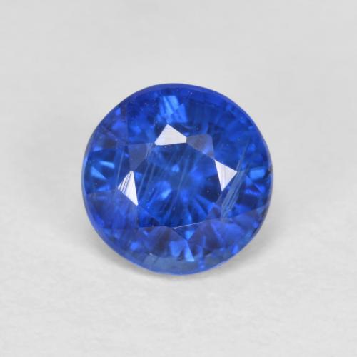 Cianite naturale blu da 1,22 ct, taglio rotondo, VS-SI