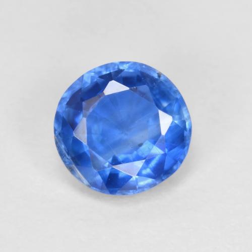 Cianite Blu navy chiaro naturale da 1.10 ct, Taglio rotondo, VS