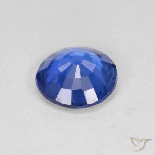 Cianite Blu navy naturale da 0.84 ct, Rotondo, VS-SI