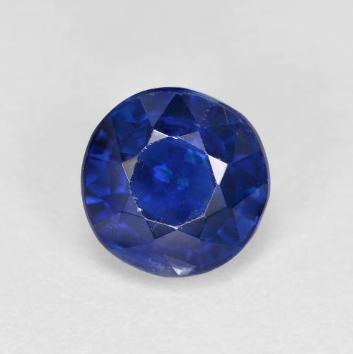 Cianite Blu scuro naturale da 1.30 ct, Taglio rotondo, VS