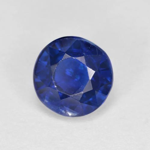 Cianite Blu scuro naturale da 1.30 ct, Taglio rotondo, VS