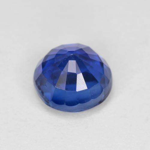 Cianite Blu scuro naturale da 1.30 ct, Taglio rotondo, VS