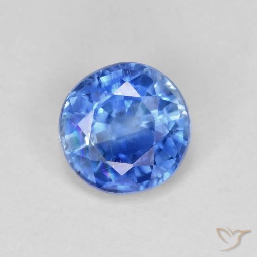 0.95ct Naturale Blu acceso Cianite, Rotondo, VS