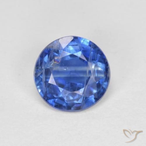 0.97ct Naturale Blu scuro Cianite, Rotondo, VS-SI