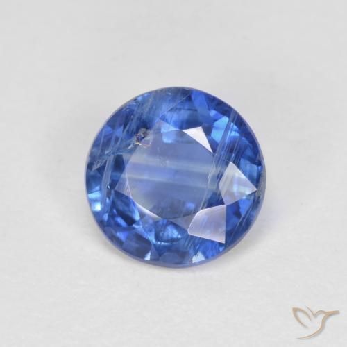 Cianite Blu scuro naturale da 0.97 ct, Rotondo, VS-SI