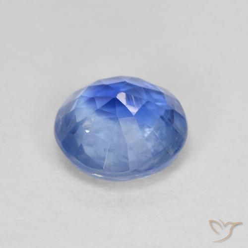 Cianite Blu navy chiaro naturale da 1.41 ct, Rotondo, VS-SI