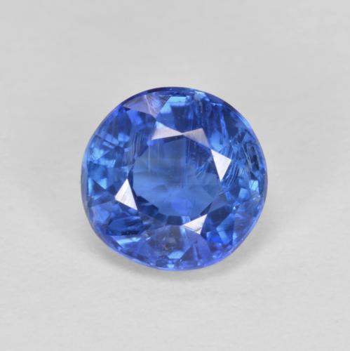 Cianite Blu navy naturale da 1.18 ct, Taglio rotondo, VS-SI