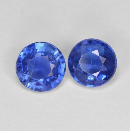 Cianite naturale blu da 1,19 ct, taglio rotondo, VS-SI