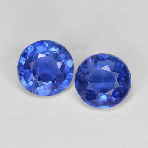 Cianite naturale blu da 1,19 ct, taglio rotondo, VS-SI