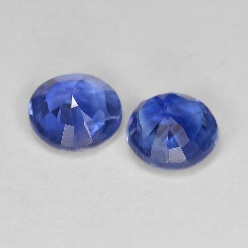 Cianite naturale blu da 1,19 ct, taglio rotondo, VS-SI
