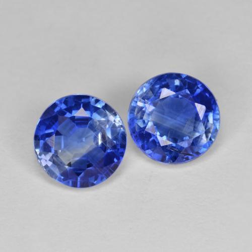 Cianite naturale blu da 1,78 ct, taglio rotondo, VS-SI