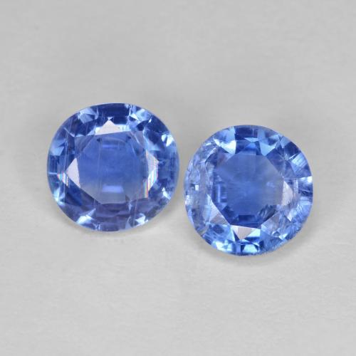 Gemme di Cianite Blu profondo azzurro naturale da 1.70 ct, Taglio rotondo, VS-SI