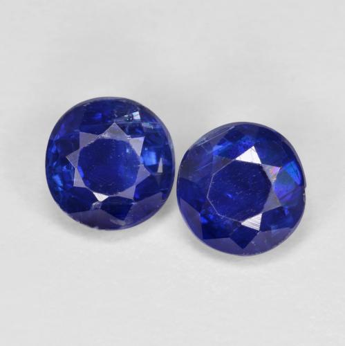 Cianite naturale blu da 1,43 ct, taglio rotondo, VS-SI
