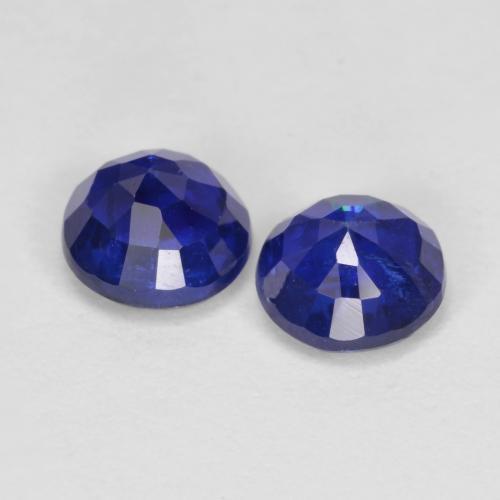 Cianite naturale blu da 1,43 ct, taglio rotondo, VS-SI