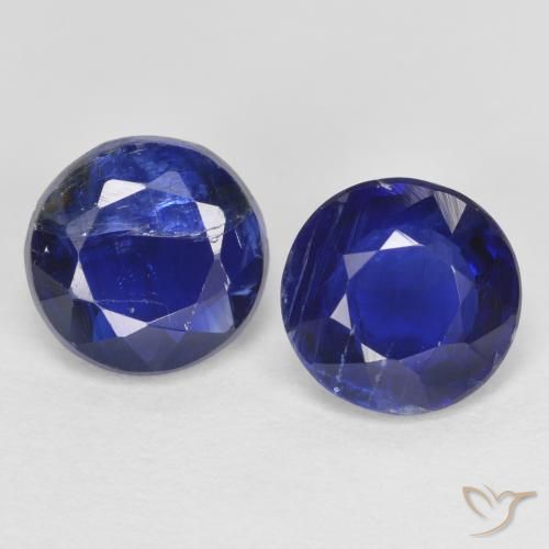 Cianite naturale blu da 2,10 ct, taglio rotondo, SI
