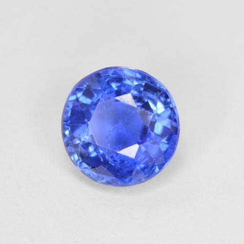 Cianite Blu profondo azzurro naturale da 1.11 ct, Taglio rotondo, VS
