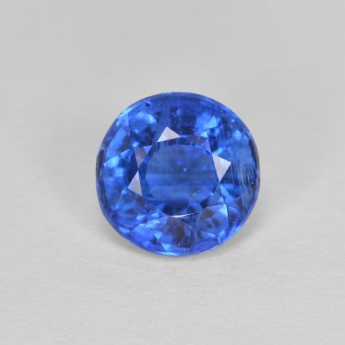 Cianite Blu navy naturale da 1.14 ct, Taglio rotondo, VS-SI