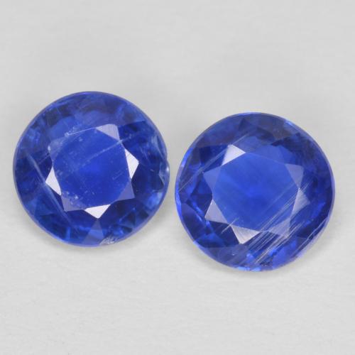 Gemme di Cianite Blu scuro naturale da 1.02 ct, Taglio rotondo, SI