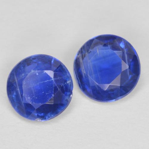 Gemme di Cianite Blu scuro naturale da 1.02 ct, Taglio rotondo, SI