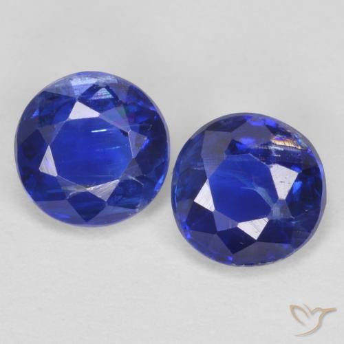 1.30ctw Naturale Blu scuro Cianite, Rotondo, SI