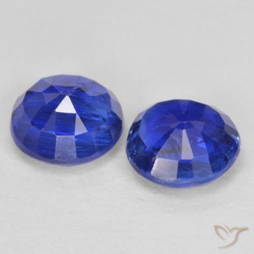 Gemme di Cianite Blu scuro naturale da 1.30 ct, Rotondo, SI