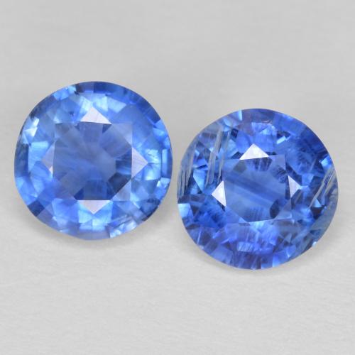 Cianite naturale blu da 1,24 ct, taglio rotondo, SI