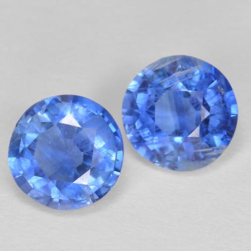 Cianite naturale blu da 1,24 ct, taglio rotondo, SI