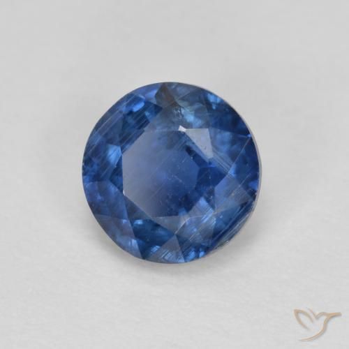 Cianite Blu navy naturale da 1.02 ct, Rotondo, VS-SI