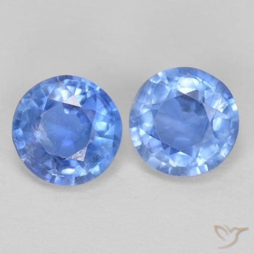 Cianite naturale blu da 1,24 ct, taglio rotondo, VS-SI