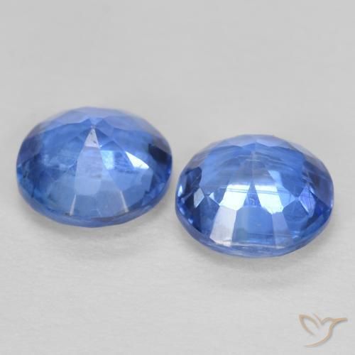 Cianite naturale blu da 1,24 ct, taglio rotondo, VS-SI
