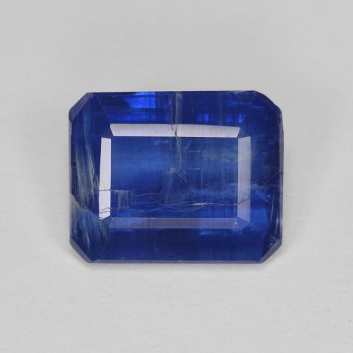 Cianite naturale blu da 2,87 ct, taglio smeraldo, SI