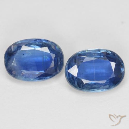 2.06ctw Naturale Blu navy Cianite, Ovale, SI, Photo A