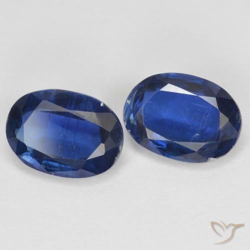Gemme di Cianite Blu navy naturale da 2.02 ct, Ovale, SI