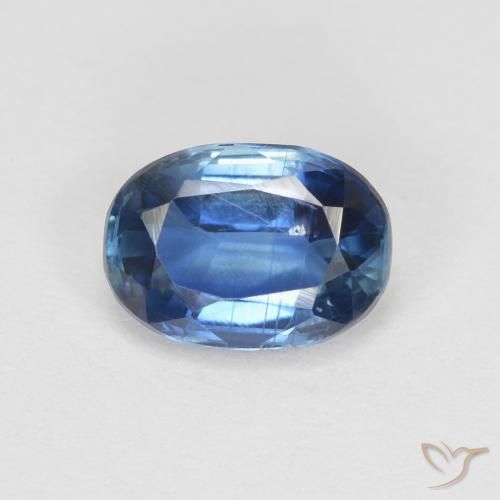 1.18ct Naturale Blu navy Cianite, Ovale, SI