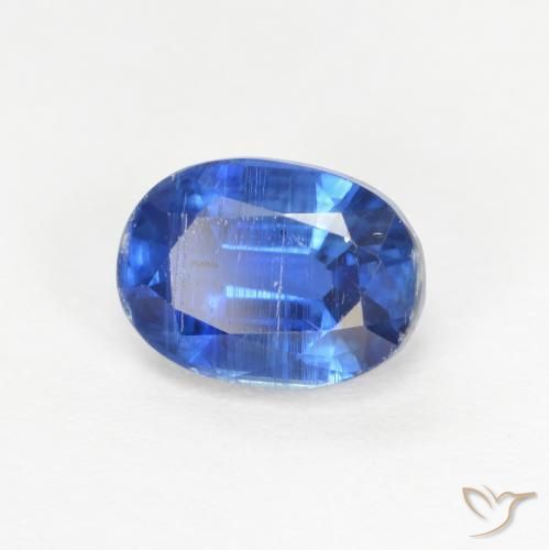 Cianite Blu scuro naturale da 1.31 ct, Ovale, SI