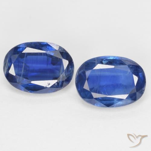 2.11ctw Naturale Blu scuro Cianite, Ovale, SI