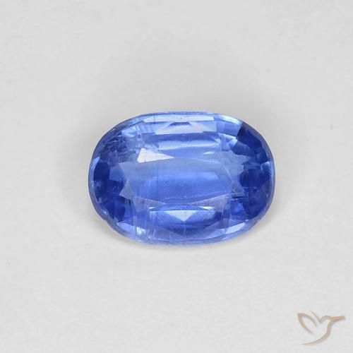 0.84ct Naturale Blu navy medio Cianite, Ovale, VS