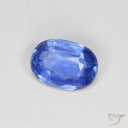 Cianite Blu navy medio naturale da 0.84 ct, Ovale, VS