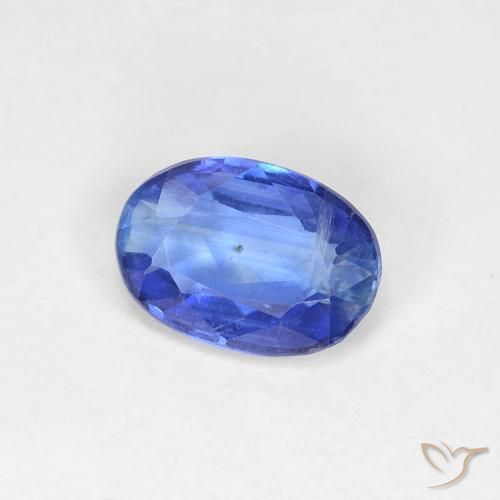 Cianite Blu navy medio naturale da 0.89 ct, Ovale, VS