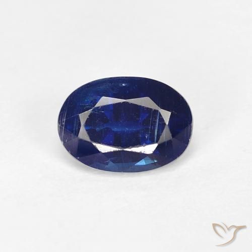 0.97ct Naturale Blu navy Cianite, Ovale, VS